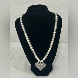 NWT Repurpose Handmade Vintage Style Silver Heart